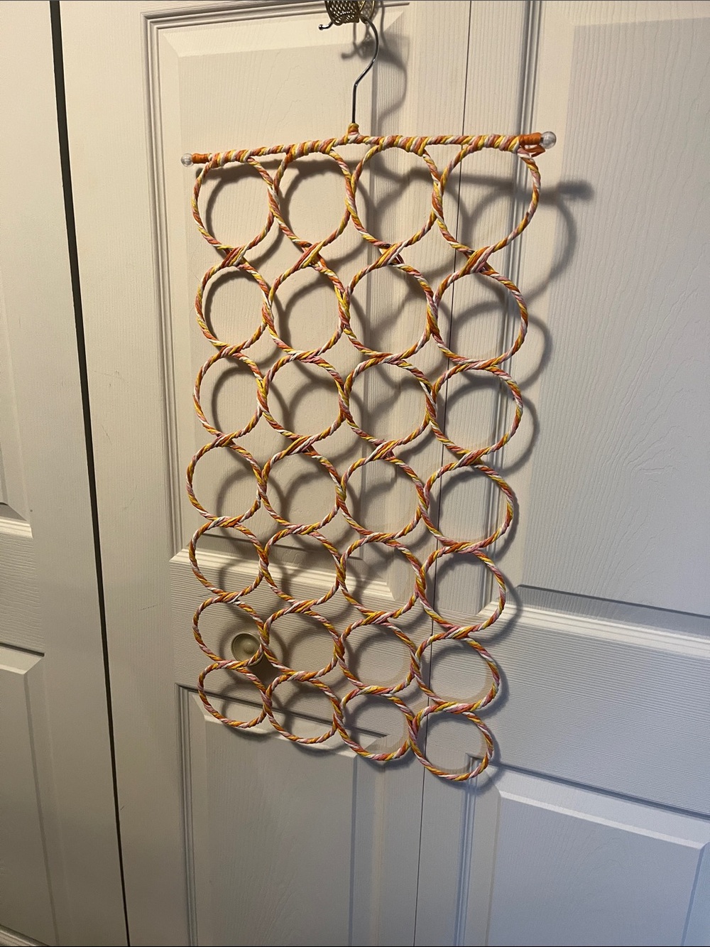 Multicolor Ring Scarf and Belt Organizer - Closet Accessory